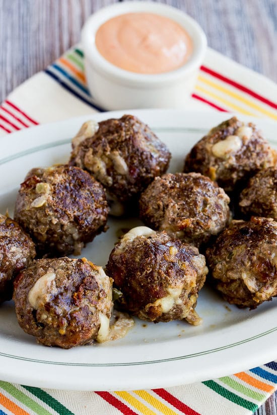 The BEST Low-Carb Meatballs Recipes featured for Low-Carb Recipe Love on Kalyn's Kitchen.com