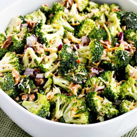 Sweet and Sour Broccoli Salad found on KalynsKitchen.com