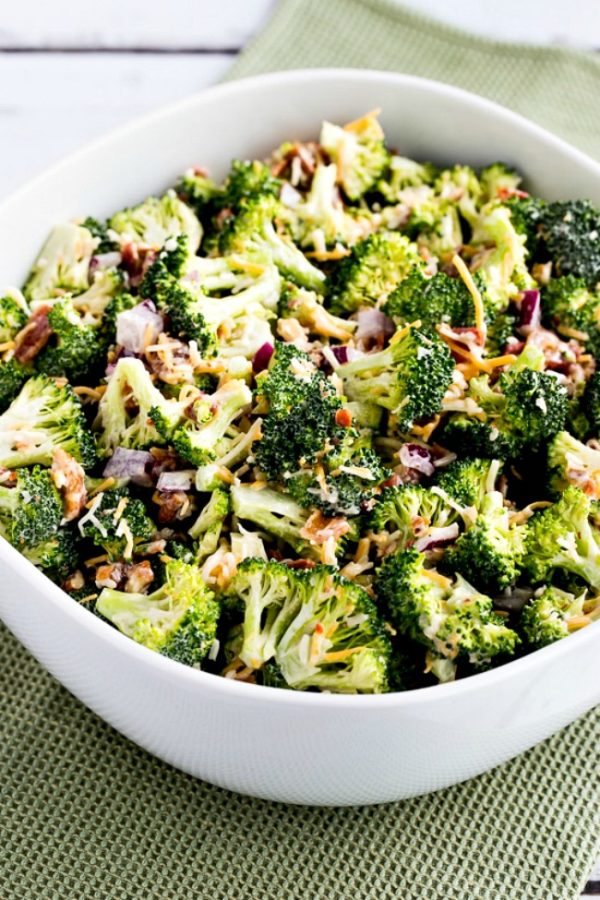 Sweet and Sour Broccoli Salad found on KalynsKitchen.com