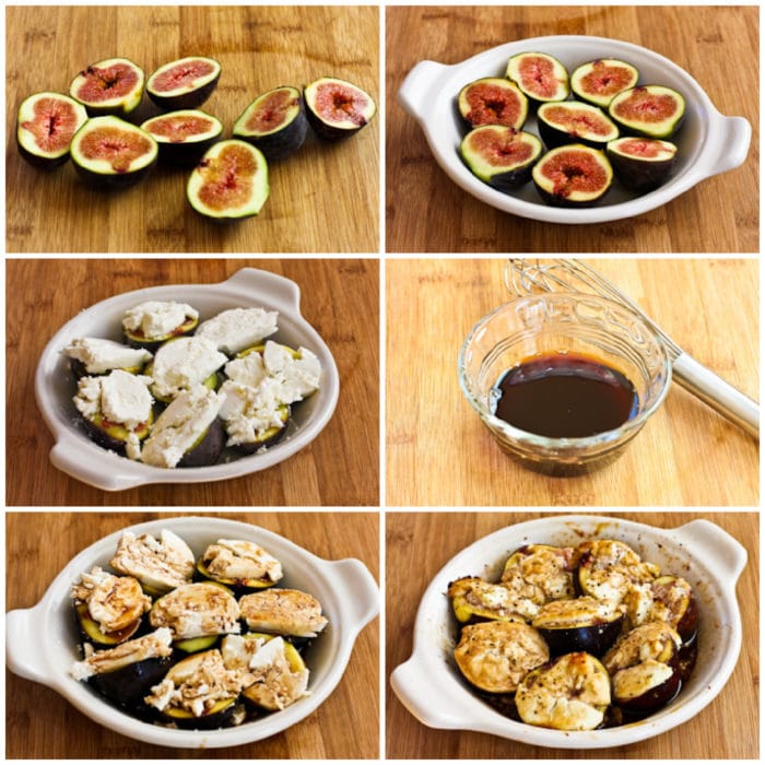 Roasted Figs with Goat Cheese process shots collage