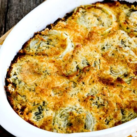 Onion Gratin finished in baking dish