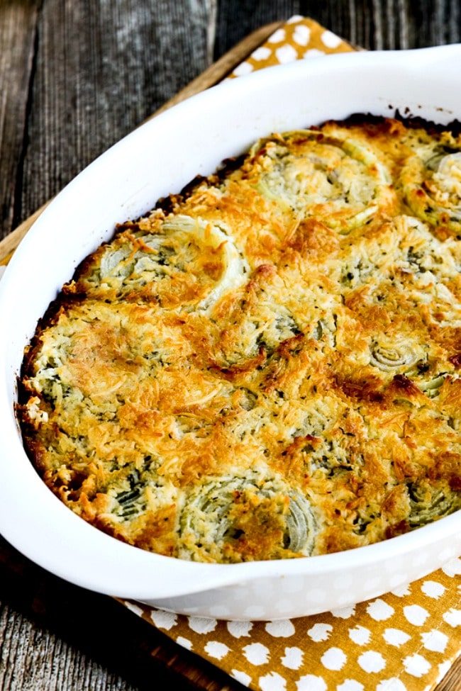 Onion Gratin finished in baking dish