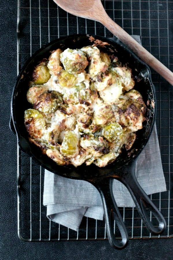 Low-Carb Brussels Sprouts for a Thanksgiving Side Dish featured on KalynsKitchen.com