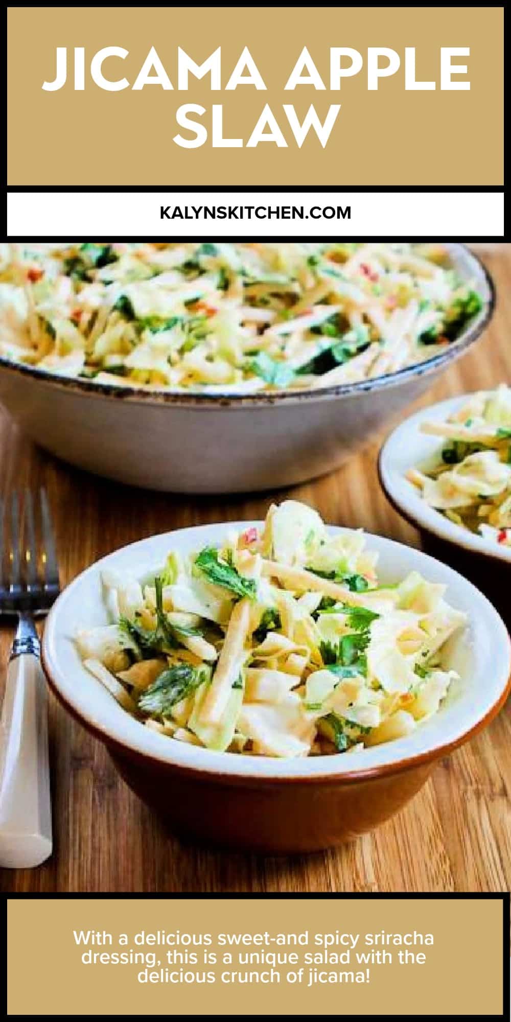 Pinterest image of Jicama Apple Slaw