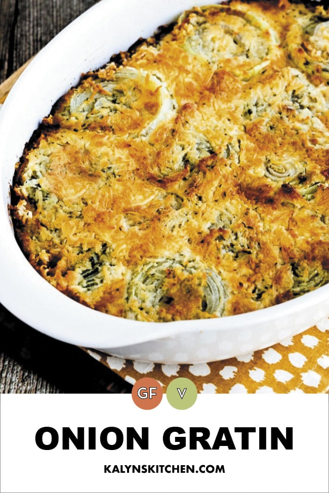 Pinterest image of Onion Gratin