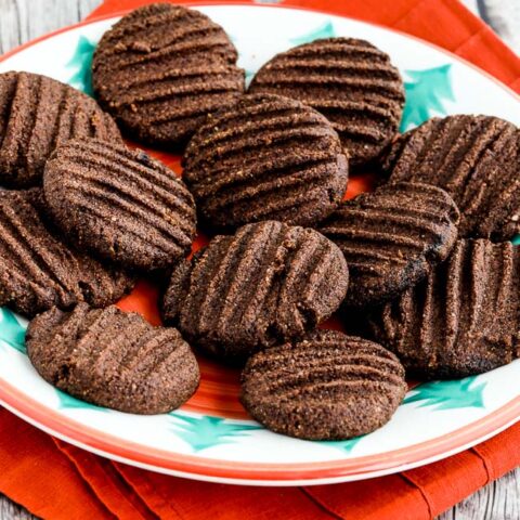Flourless Sugar-Free Chocolate Shortbread Cookies found on KalynsKitchen.com