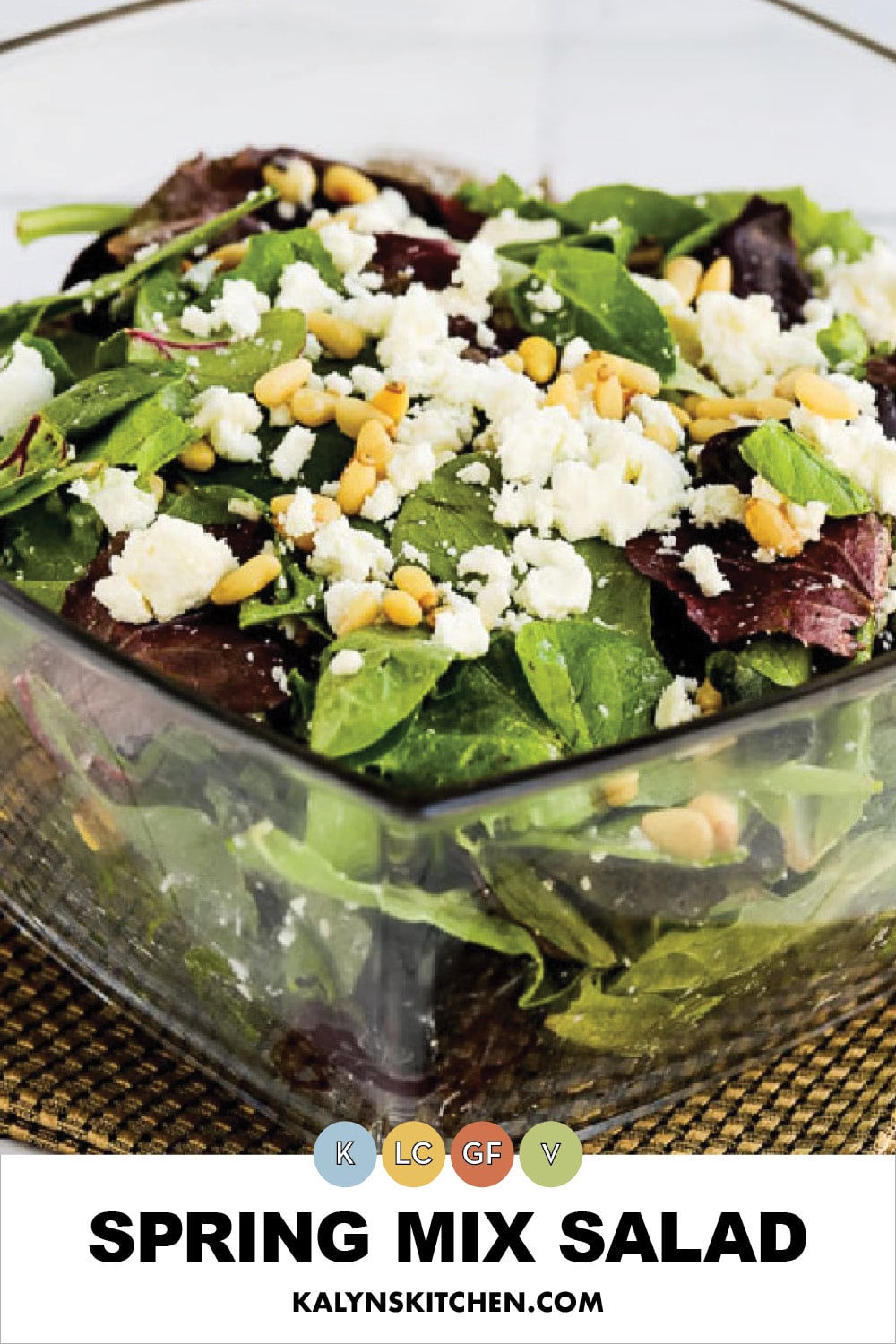 Pinterest image of Spring Mix Salad