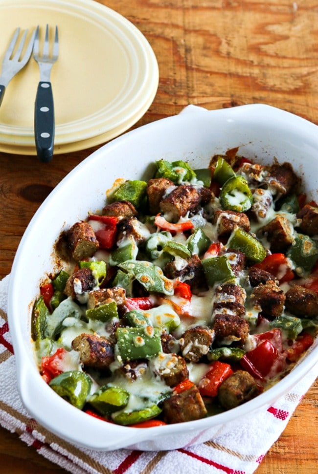 No-Egg Breakfast Bake with Sausage and Peppers
