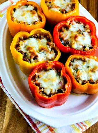 Low-Carb Cauliflower Rice Southwestern Stuffed Peppers close-up photo