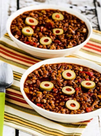 Square image for Vegan Picadillo (with Lentils, Peppers, and Green Olives).