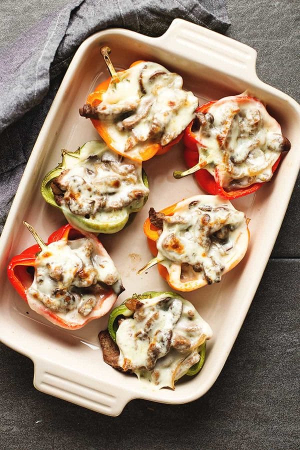 Ten Low-Carb Stuffed Pepper Recipes found on KalynsKitchen.com