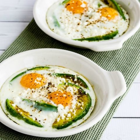 Low-Carb Baked Eggs with Avocado and Feta