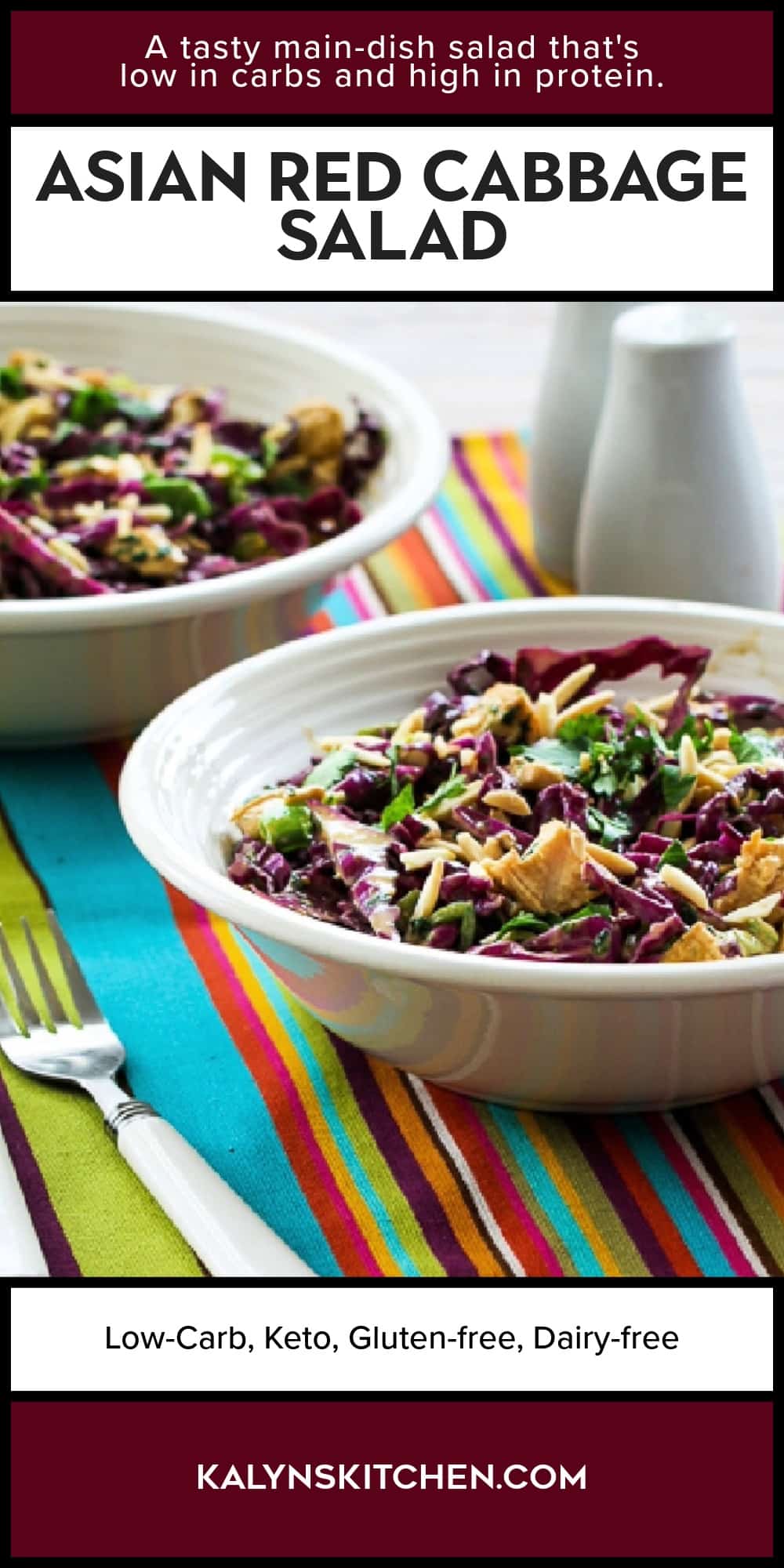 Pinterest image of Asian Red Cabbage Salad