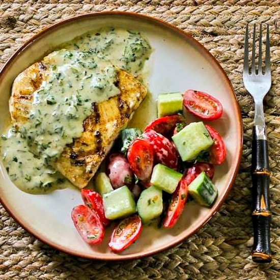 Kalyn's best recipes for low carb, gluten free grilled chicken, fish, pork, beef and vegetables on KalynsKitchen.com.
