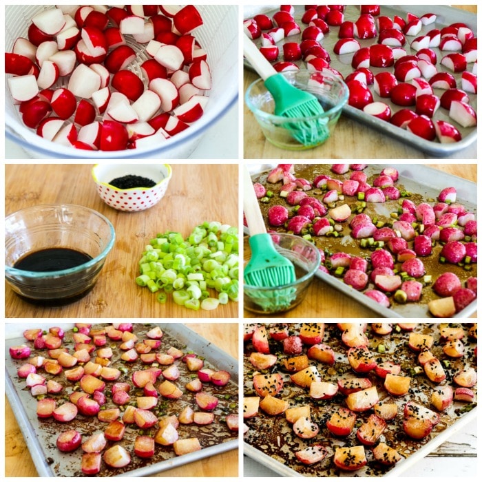 Roasted Radishes process shots collage