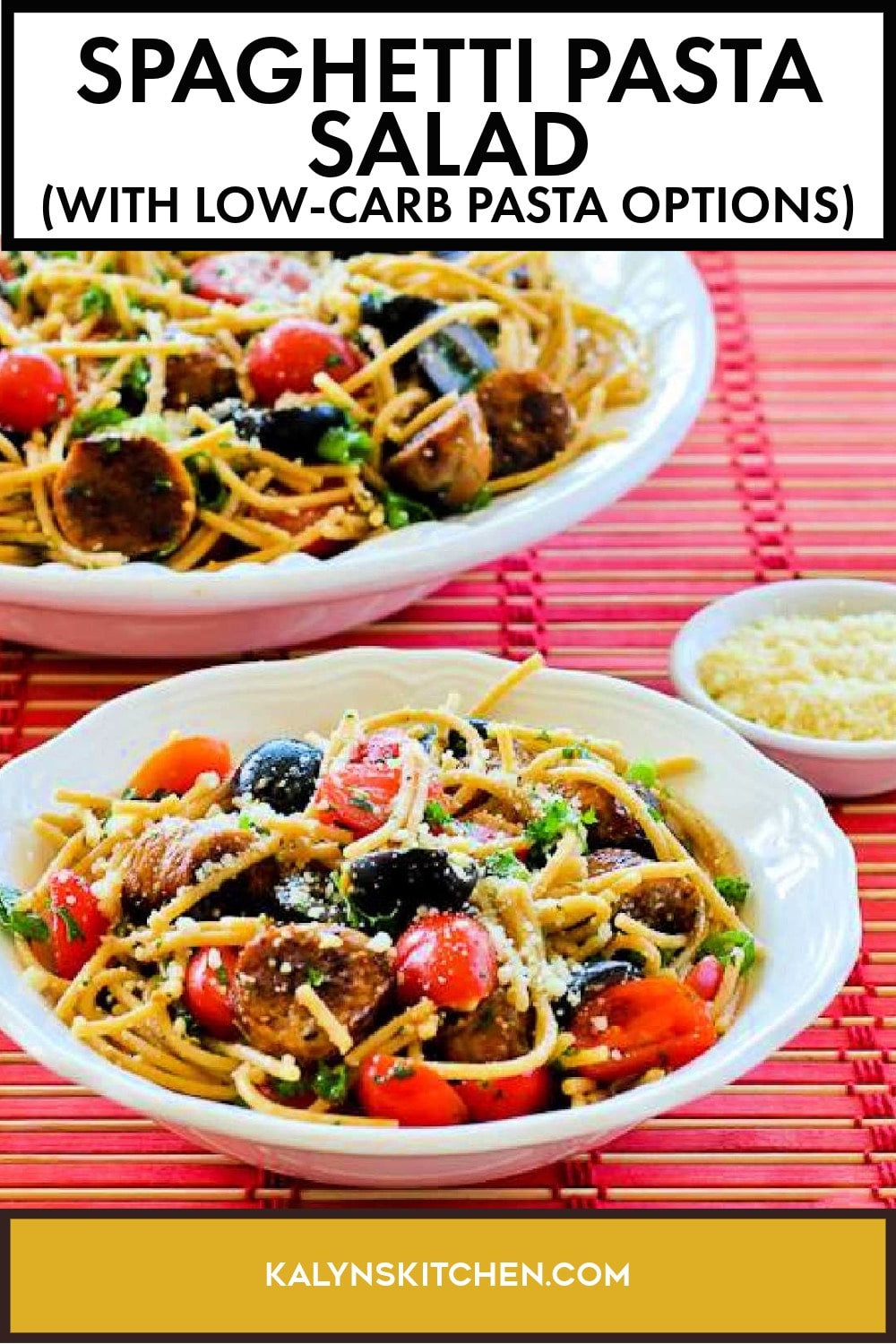 Pinterest image of Spaghetti Pasta Salad
