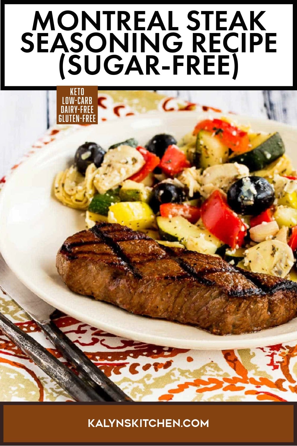 Pinterest image of Montreal Steak Seasoning Recipe (Sugar-Free)