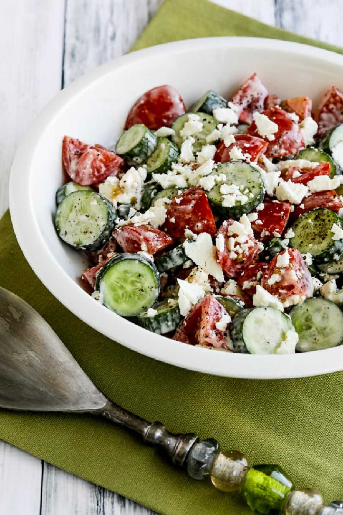 summer lunch salad shown in salad bowl