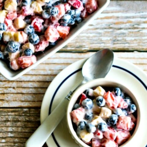 Easy Red, White, and Blueberry Salad found on KalynsKitchen.com