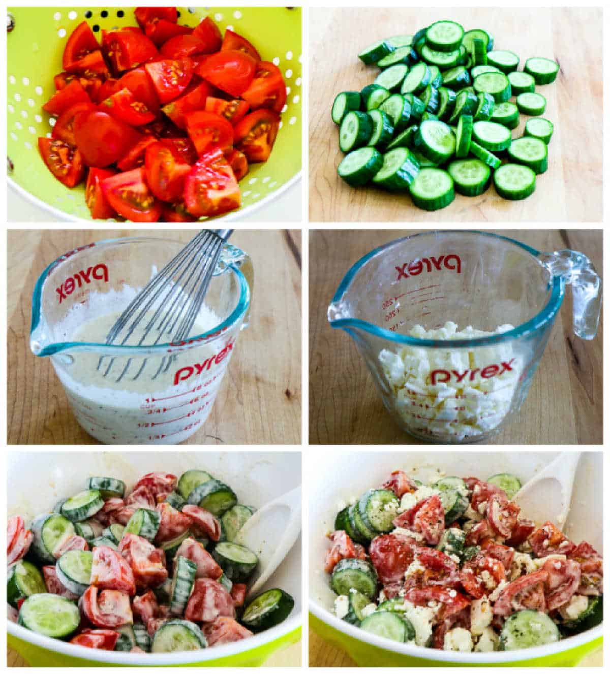 Summer Lunch Salad process shots collage