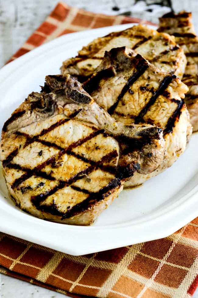 Greek Pork Chops close-up photo