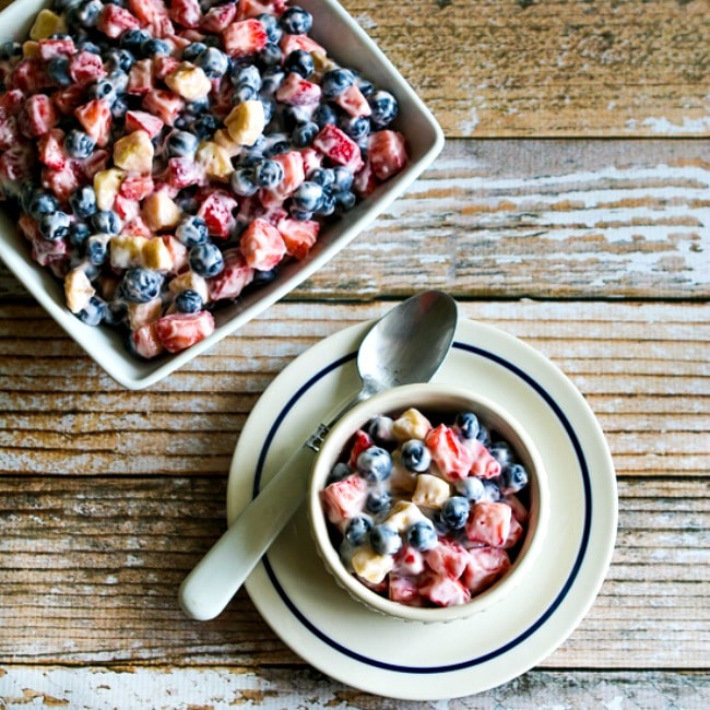 Easy Red, White, and Blueberry Salad square thumbnail photo
