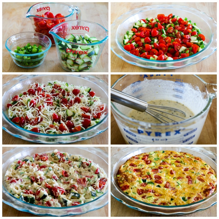 Tomato Zucchini Pie process shots collage