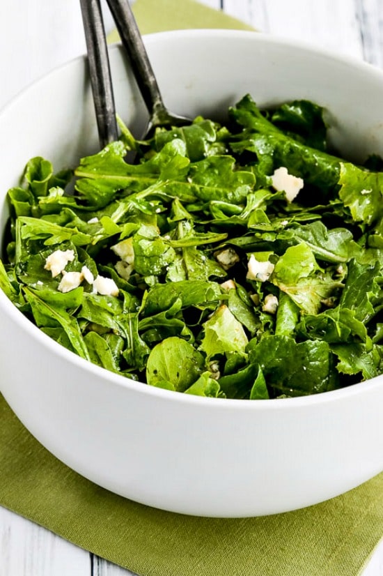 Arugula, Kale, and Gorgonzola Salad with Balsamic Vinegar top photo