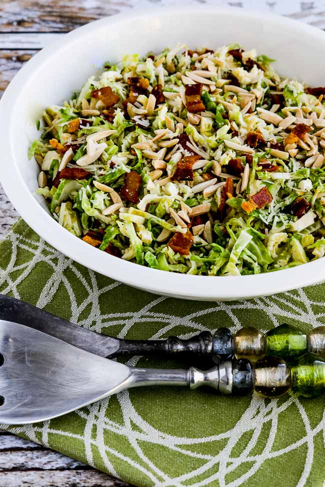 Brussels Sprouts Salad with Bacon, Almonds, and Parmesan (Video)