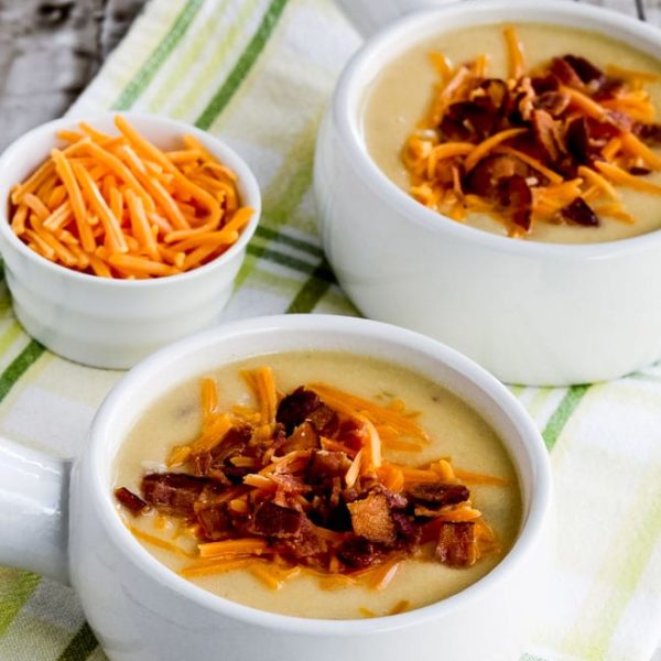 Cheesy Cauliflower Soup with Bacon and Green Chiles Kalyn's Kitchen