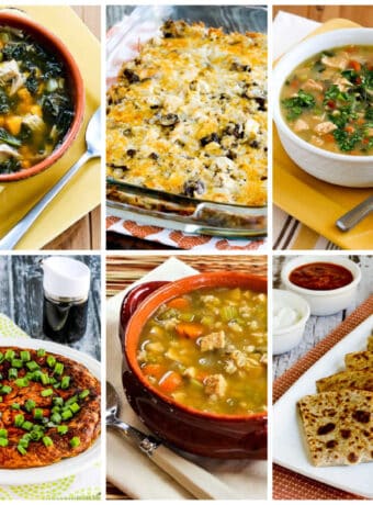 Healthy Recipes for Leftover Turkey collage of featured recipes