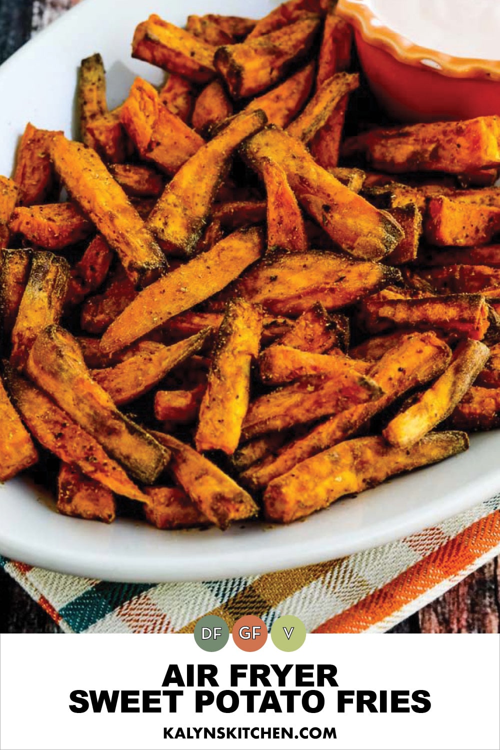 Pinterest image of Air Fryer Sweet Potato Fries