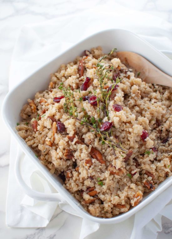 Cranberry Pecan Low-Carb Stuffing from Peace, Love and Low-Carb