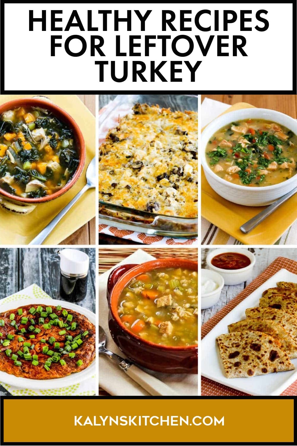 Pinterest image of Healthy Recipes for Leftover Turkey