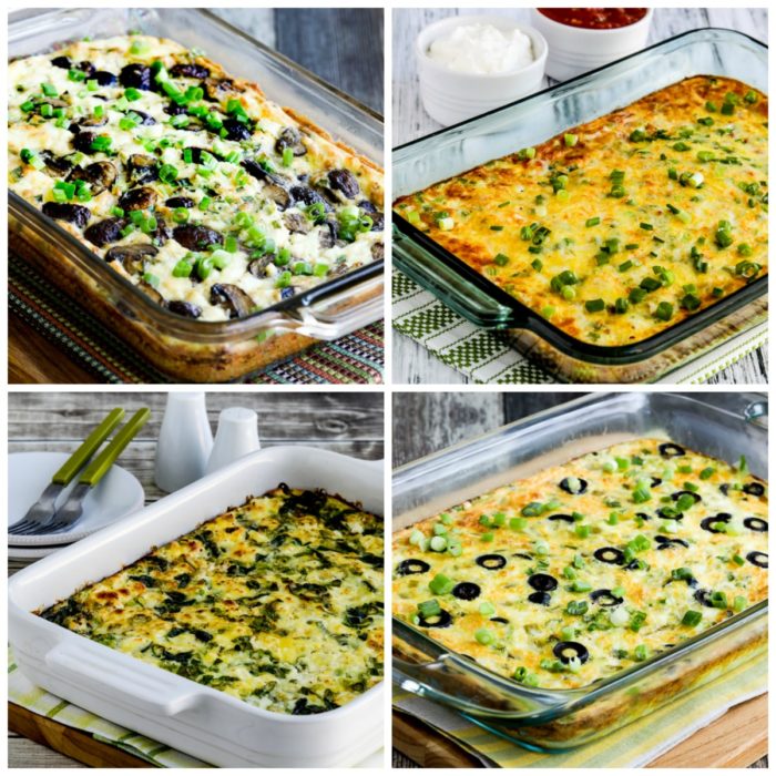 Low-Carb and Keto Breakfast Casseroles (Master Recipes) photo collage for top