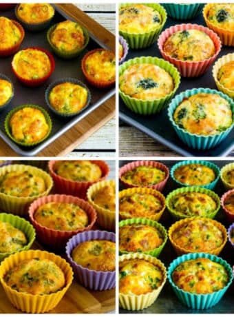 Keto Egg Muffins collage showing egg muffin recipe variations