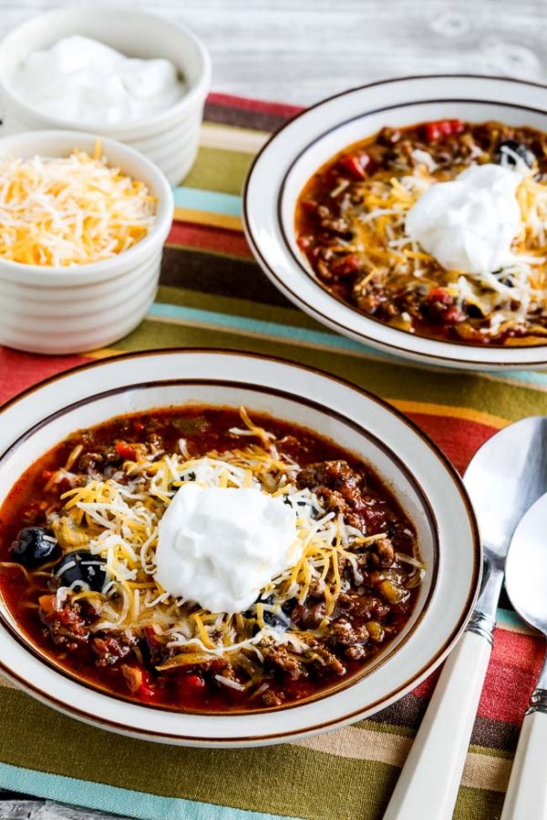 10 AMAZING Low-Carb Chili Recipes found on KalynsKitchen.com