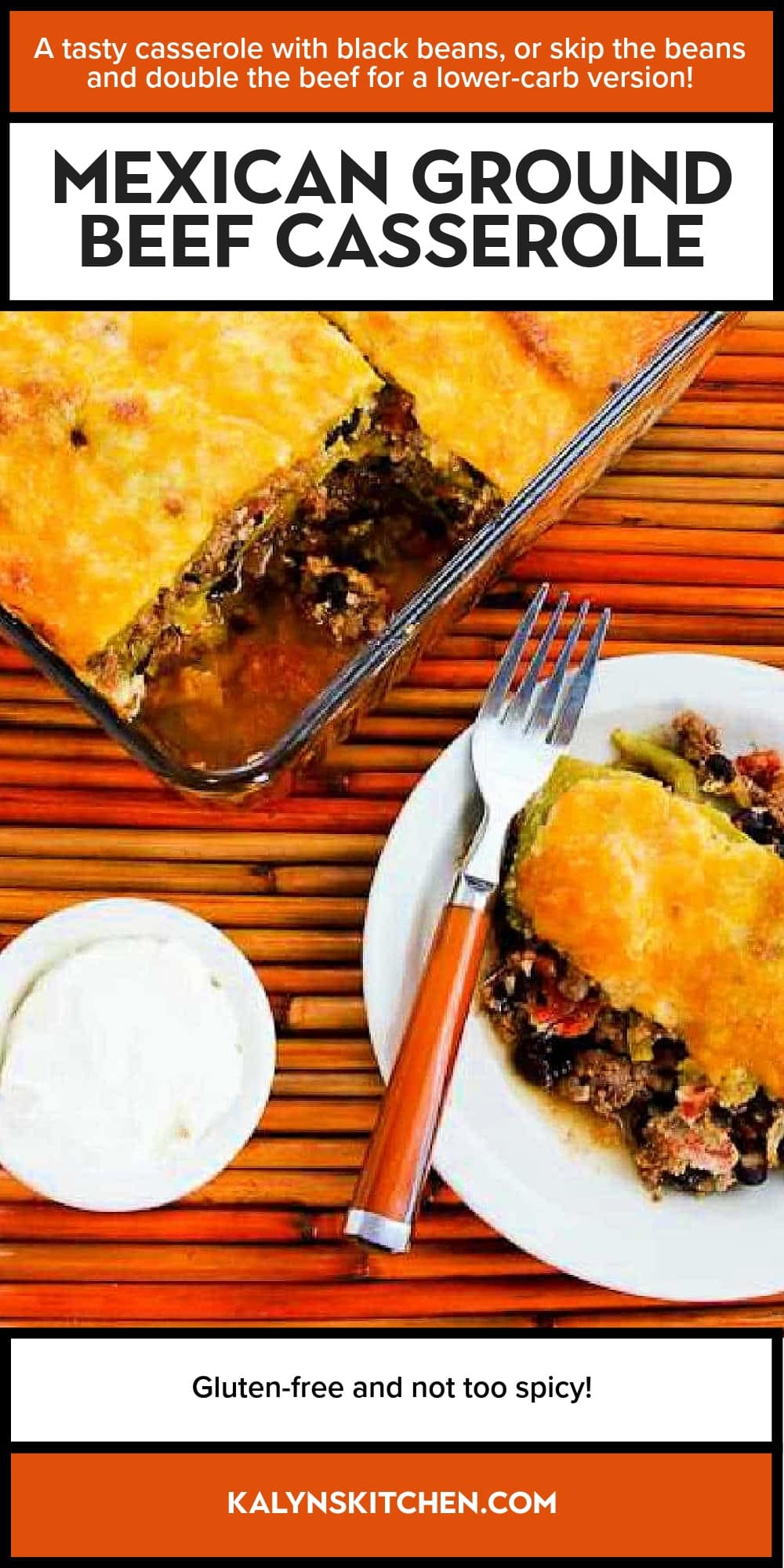 Pinterest image of Mexican Ground Beef Casserole