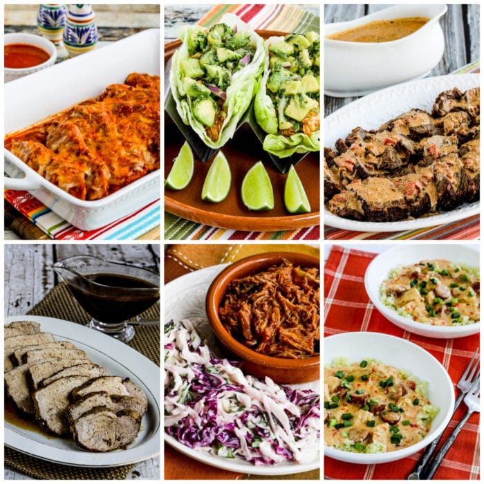 Keto Crock Pot Recipes collage of featured recipes