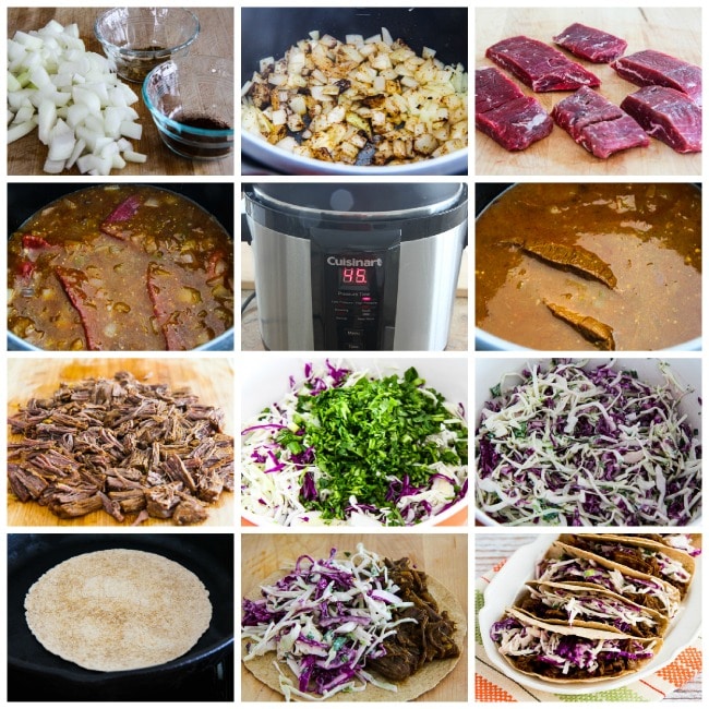 Instant pot shredded flank steak tacos hot sale