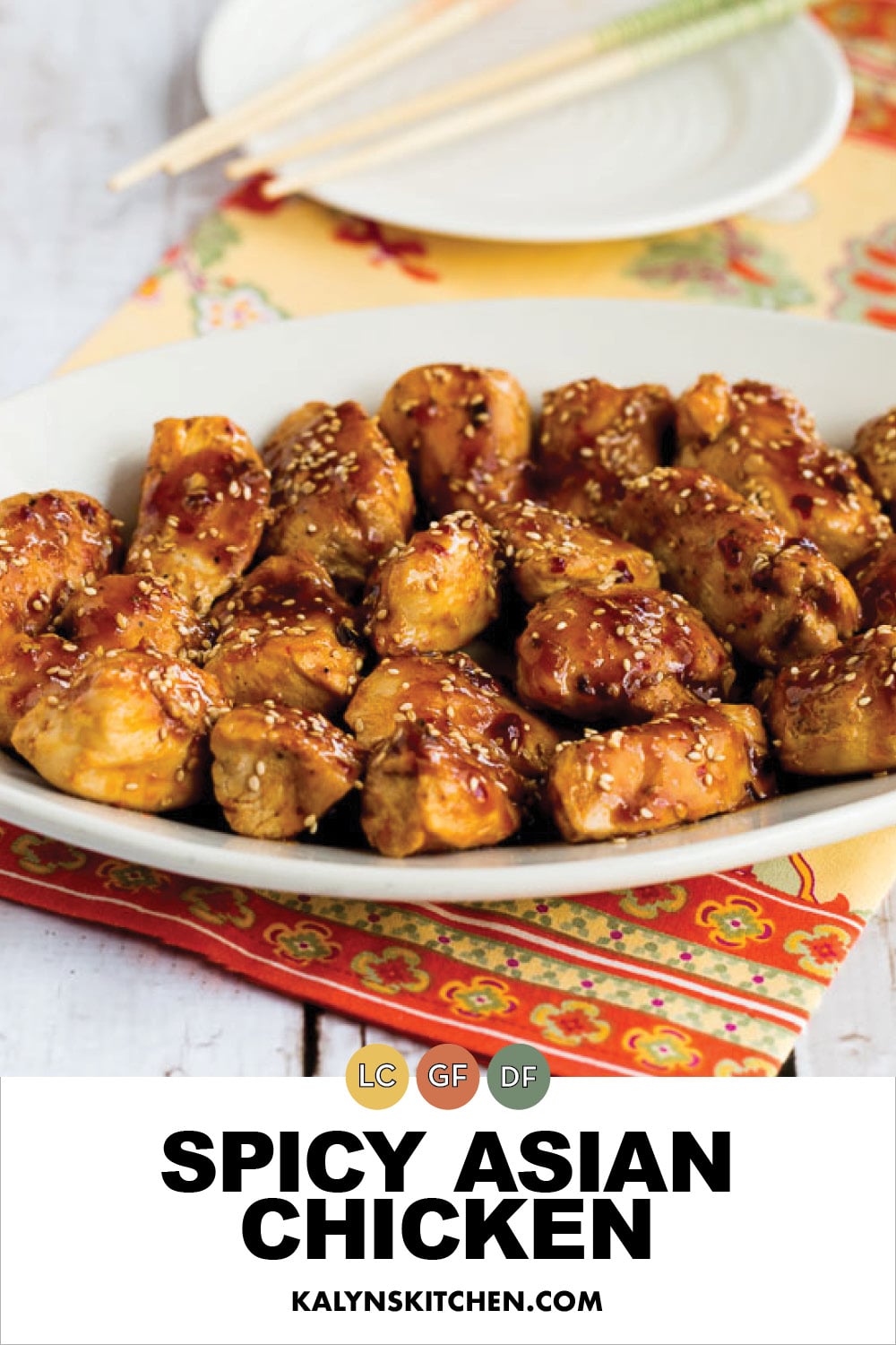 Pinterest image of Spicy Asian Chicken