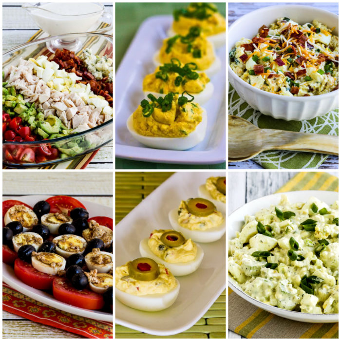 Low-Carb and Keto Recipes Using Hard-Boiled Eggs collage photo