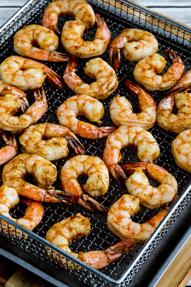 Spicy Air Fryer Shrimp with Mustard-Horseradish Sauce