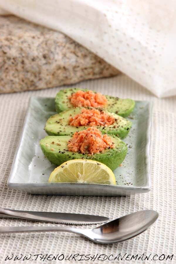 Avocado and Salmon Low-Carb Breakfast from The Nourished Caveman