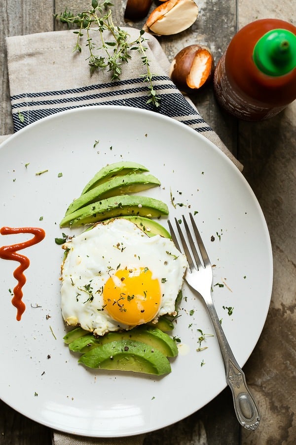 Avocado and Egg with Fresh Thyme from Foodness Gracious