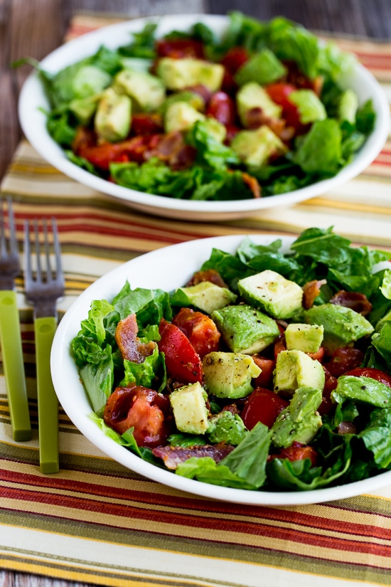 Close-Up Photo of Bacon, Lettuce, Tomato, and Avocado Salad