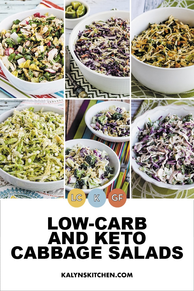 Pinterest image of Low-Carb and Keto Cabbage Salads