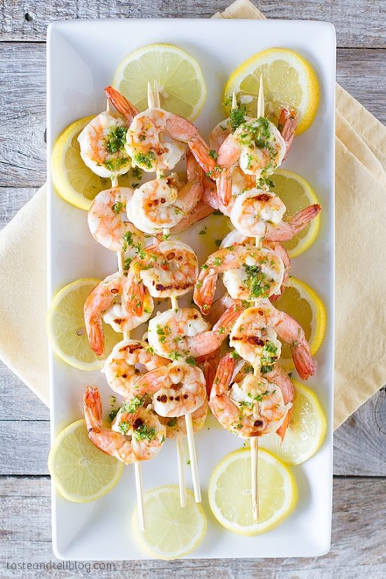 Lemon Shrimp Kabobs from Taste and Tell