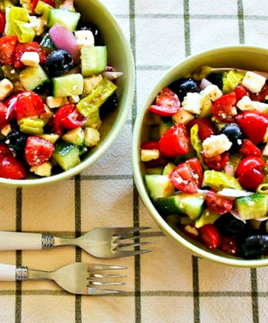 25 Low-Carb Cucumber Salads to Keep You Cool found on KalynsKitchen.com