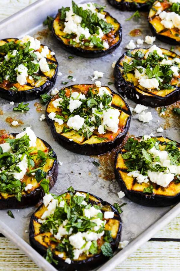 Grilled Eggplant with Feta and Herbs Kalyn's Kitchen
